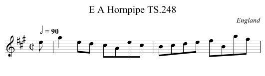 E A Hornpipe TS.248 - staff notation
