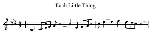 Each Little Thing - staff notation