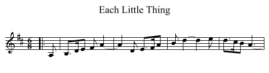 Each Little Thing - staff notation