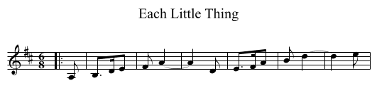Each Little Thing - staff notation