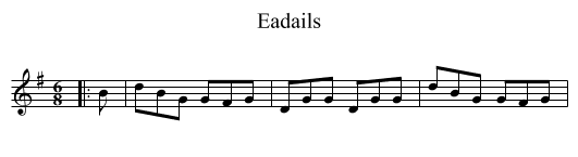 Eadails - staff notation