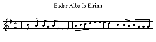 Eadar Alba Is Eirinn - staff notation