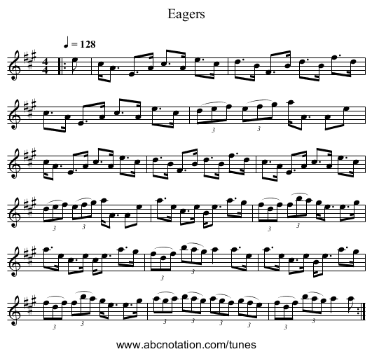 Eagers - staff notation
