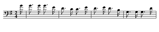 Eagle Chief's War Song - staff notation