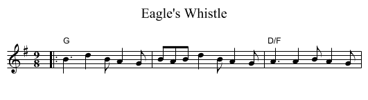 Eagle's Whistle - staff notation
