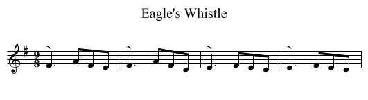 Eagle's Whistle - staff notation