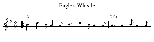 Eagle's Whistle - staff notation