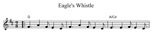Eagle's Whistle - staff notation