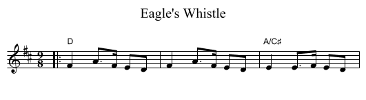 Eagle's Whistle - staff notation