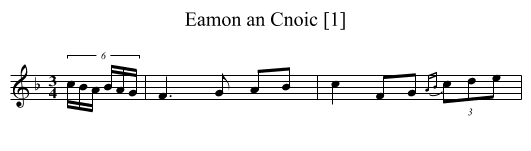 Eamon an Cnoic [1] - staff notation