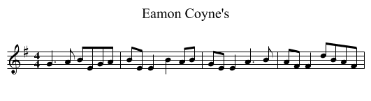 Eamon Coyne's - staff notation