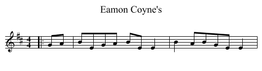 Eamon Coyne's - staff notation