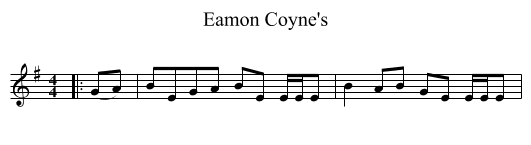 Eamon Coyne's - staff notation