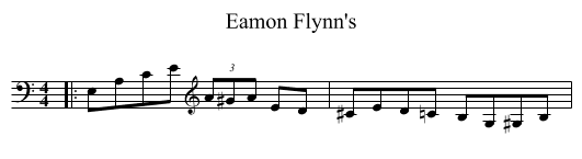 Eamon Flynn's - staff notation