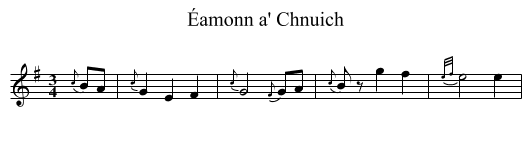 Éamonn a' Chnuich - staff notation