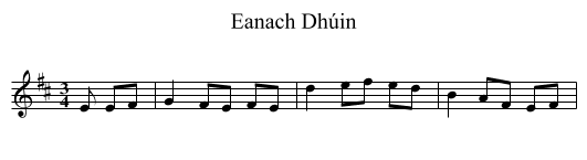 Eanach Dhúin - staff notation