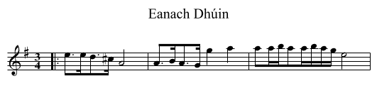 Eanach Dhúin - staff notation