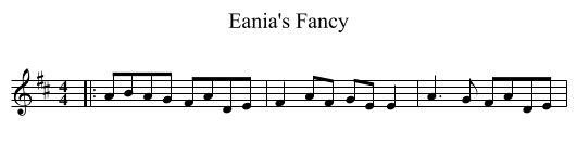 Eania's Fancy - staff notation
