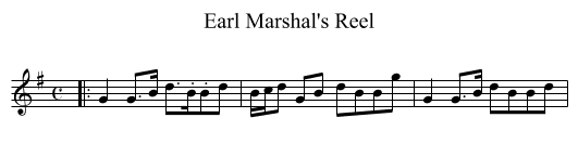 Earl Marshal's Reel - staff notation