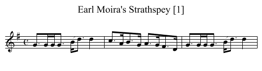 Earl Moira's Strathspey [1] - staff notation