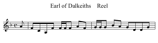 Earl of Dalkeiths    Reel - staff notation