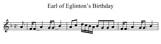 Earl of Eglinton’s Birthday - staff notation