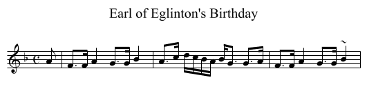 Earl of Eglinton's Birthday - staff notation