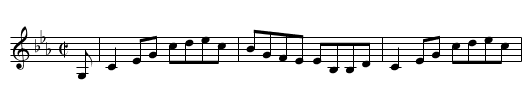 Earl of Hyndford - staff notation
