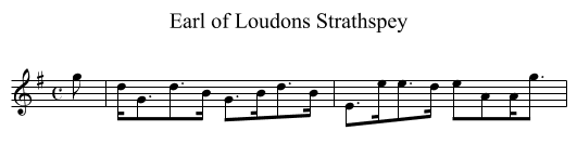 Earl of Loudons Strathspey - staff notation