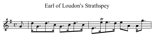 Earl of Loudon's Strathspey - staff notation
