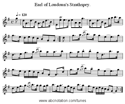 Earl of Loudoun's Strathspey. - staff notation