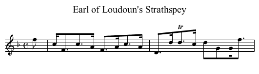 Earl of Loudoun's Strathspey - staff notation
