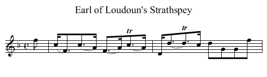 Earl of Loudoun's Strathspey - staff notation