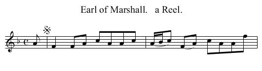 Earl of Marshall.   a Reel. - staff notation