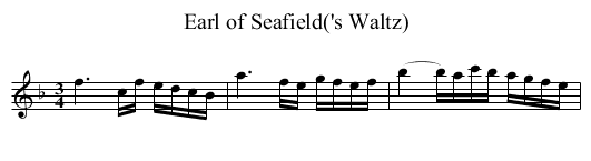 Earl of Seafield('s Waltz) - staff notation