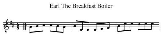 Earl The Breakfast Boiler - staff notation