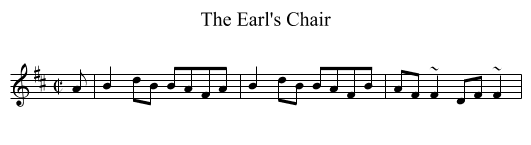 Earl's Chair, The - staff notation