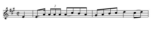 Early In The Morning (hornpipe) 1676 - staff notation