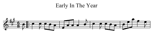 Early In The Year - staff notation