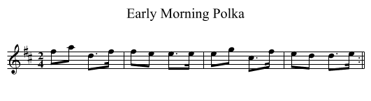 Early Morning Polka - staff notation