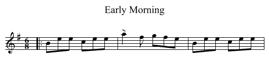 Early Morning - staff notation