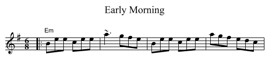 Early Morning - staff notation