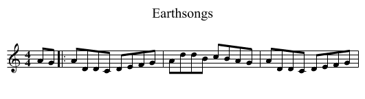 Earthsongs - staff notation