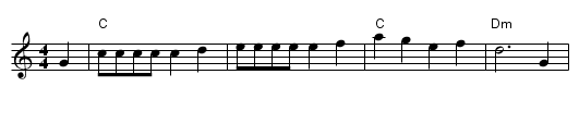 East Hill Breakdown - staff notation