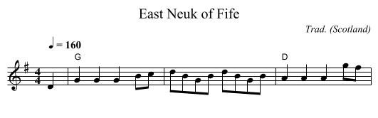East Neuk of Fife - staff notation