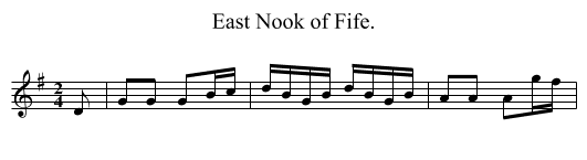 East Nook of Fife. - staff notation