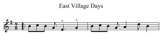 East Village Days - staff notation
