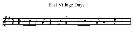 East Village Days - staff notation