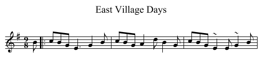 East Village Days - staff notation