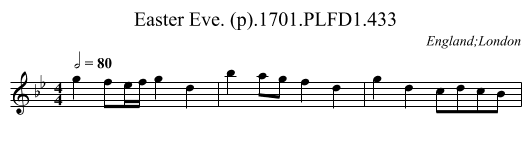 Easter Eve. (p).1701.PLFD1.433 - staff notation